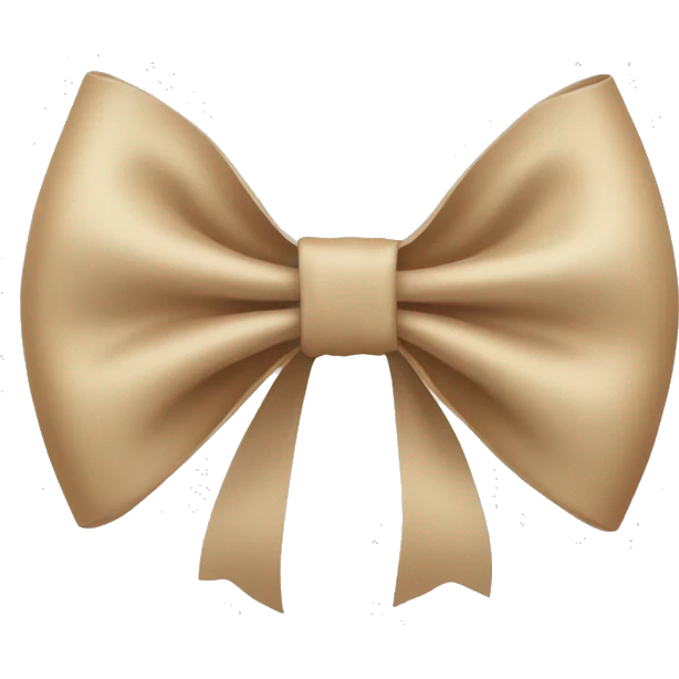 Beige bow emoji