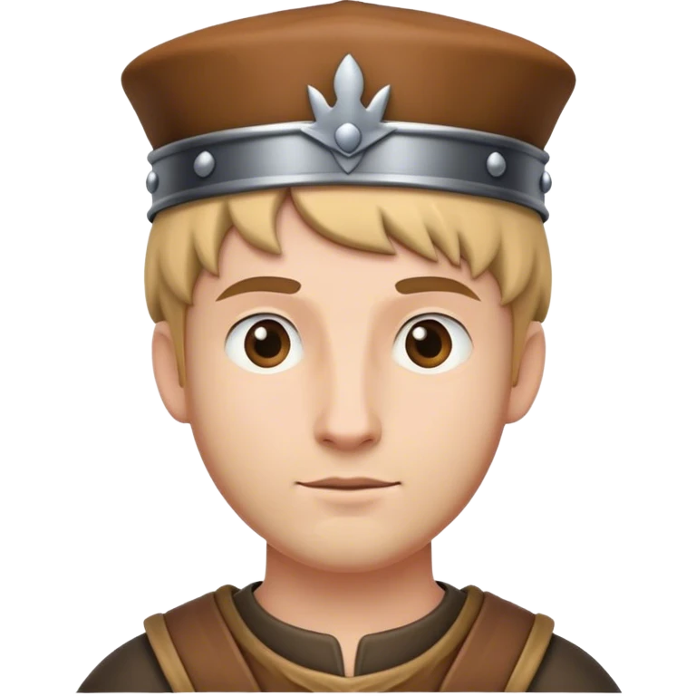 Medieval male simple leather cap with rounded crown
 emoji
