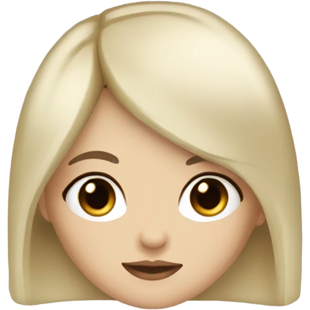 White girl light skin with very black hair and bangs emoji