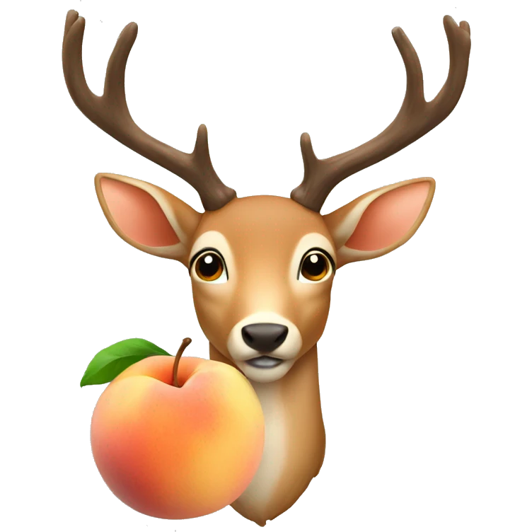 DEER WITH PEACH emoji