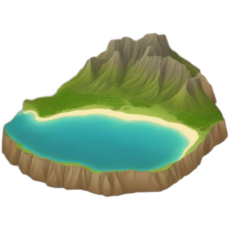 Reunion island map emoji