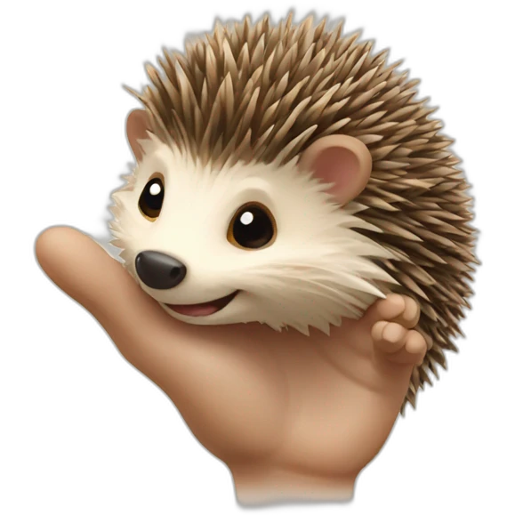 hedgehog high five emoji