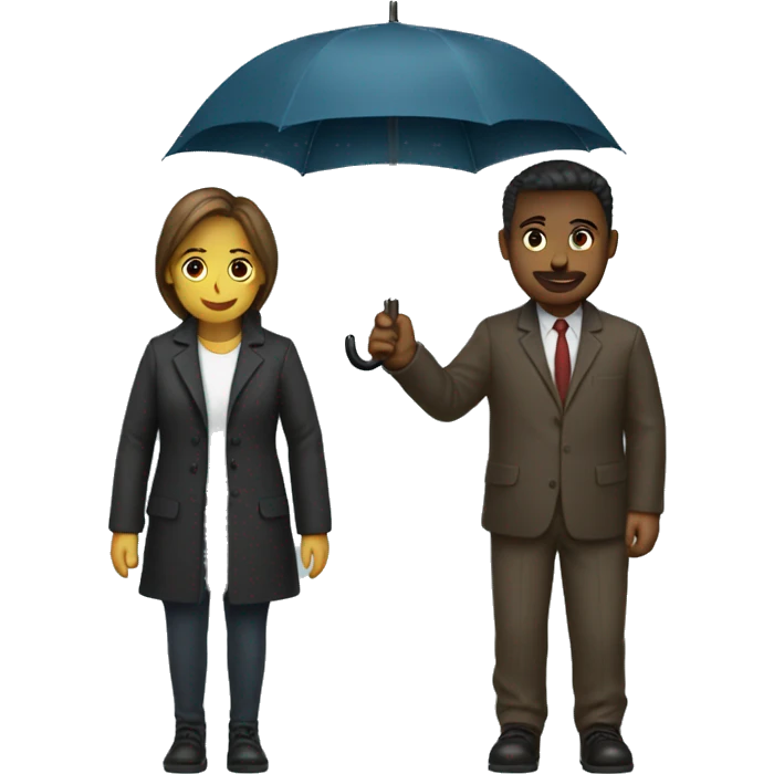 couples wearing umberlla emoji