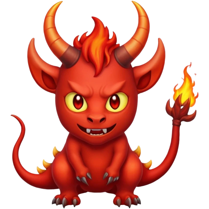 A hot like a devil emoji
