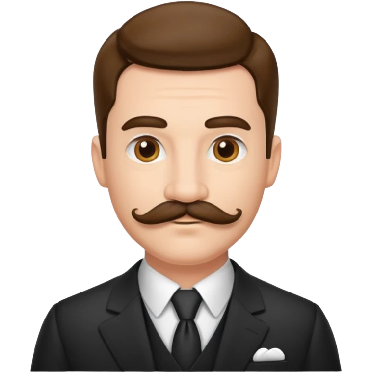 a suited man with mustache   emoji