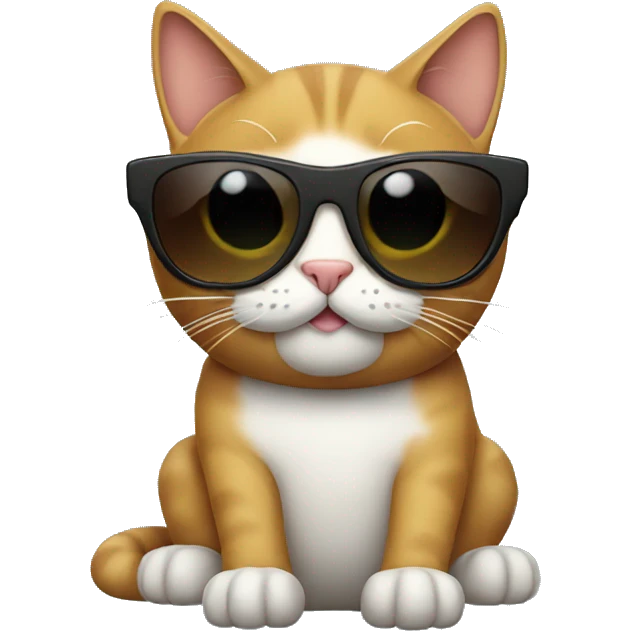 Cat with sunglasses emoji