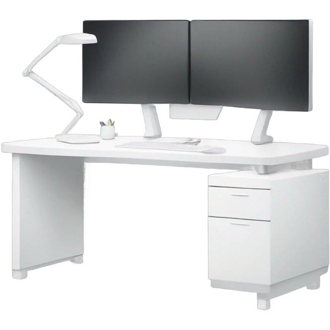 white modern desk with no decorations emoji