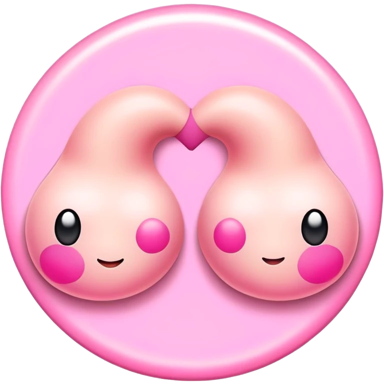 two round cartoon shapes side by side, simple and lighthearted, suggestive of boobs emoji