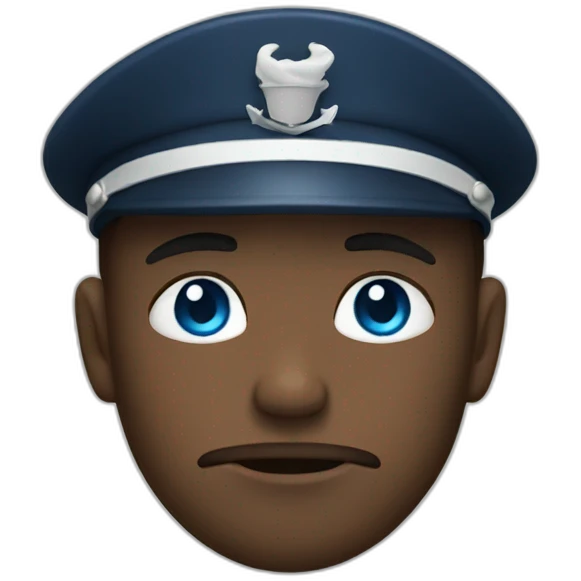 sad Sailor with blue eyes emoji