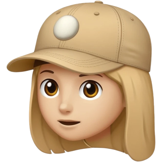 plain tan baseball cap emoji