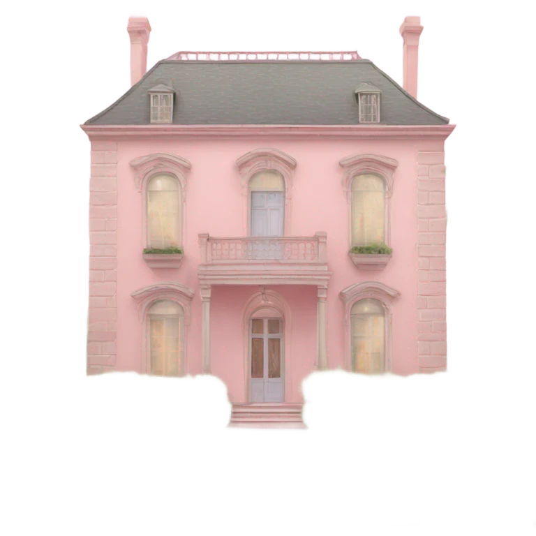 pastel pink 19th century villa  emoji