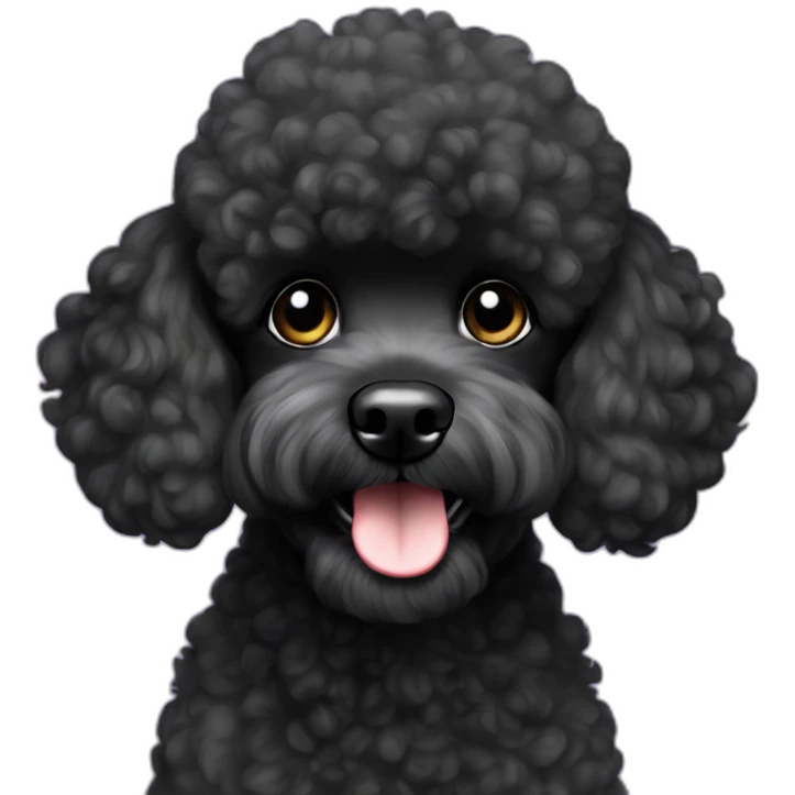 black small miniature poodle emoji