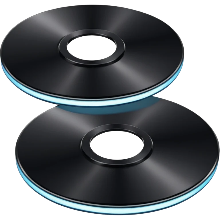 two black computer disk emoji