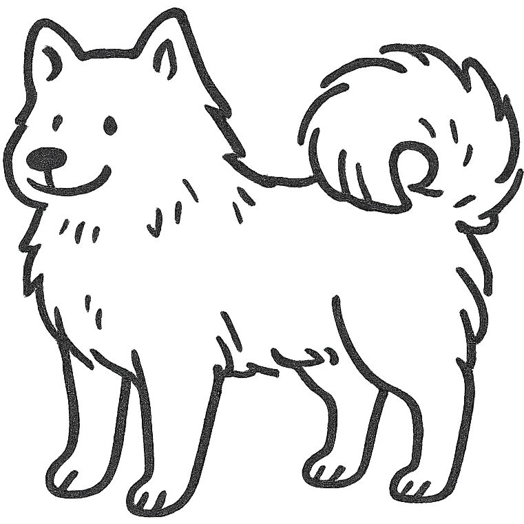  A Samoyed  emoji
