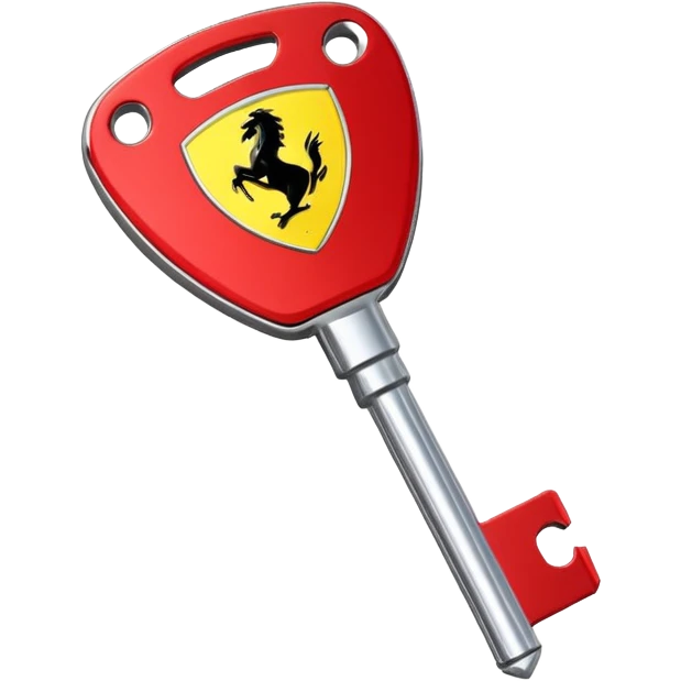 red Ferrari key with a yellow background emoji