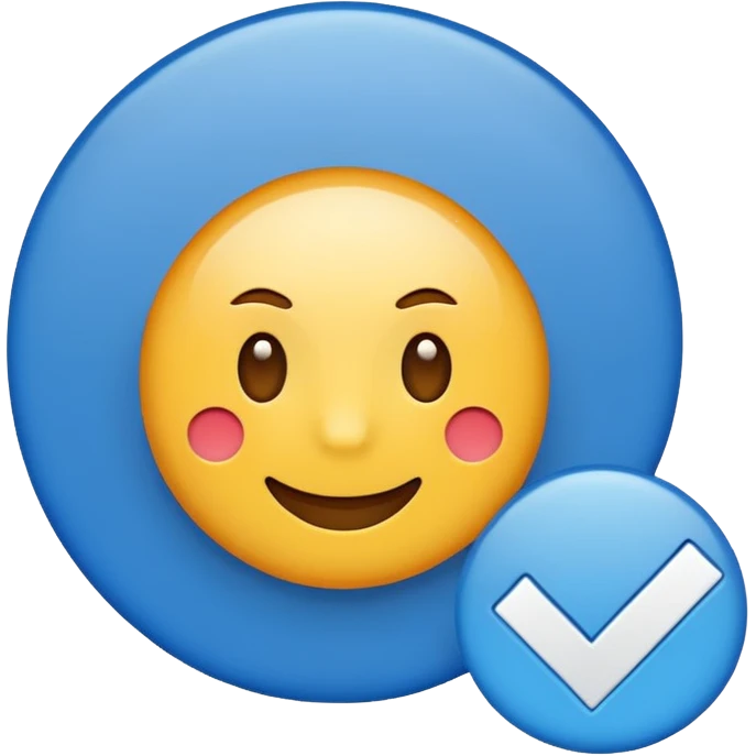 Create an emoji like a Facebook verification tip emoji