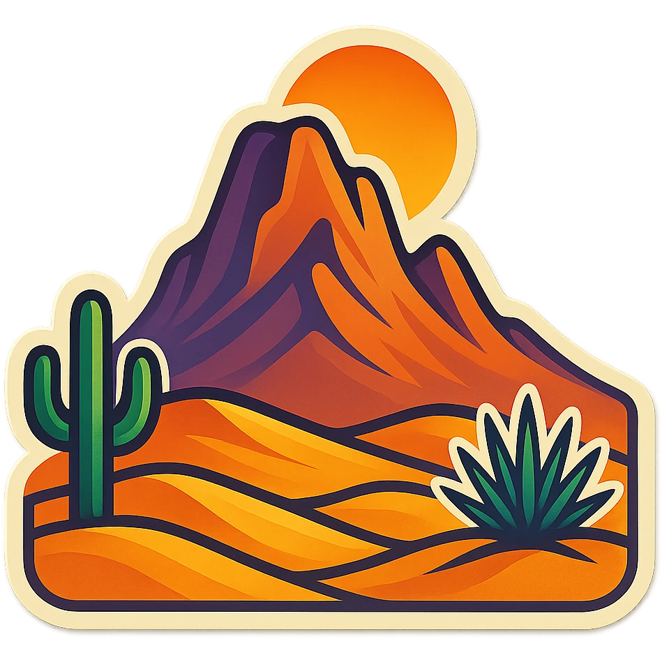 A modern desert mountain, wallpaper, modern emoji