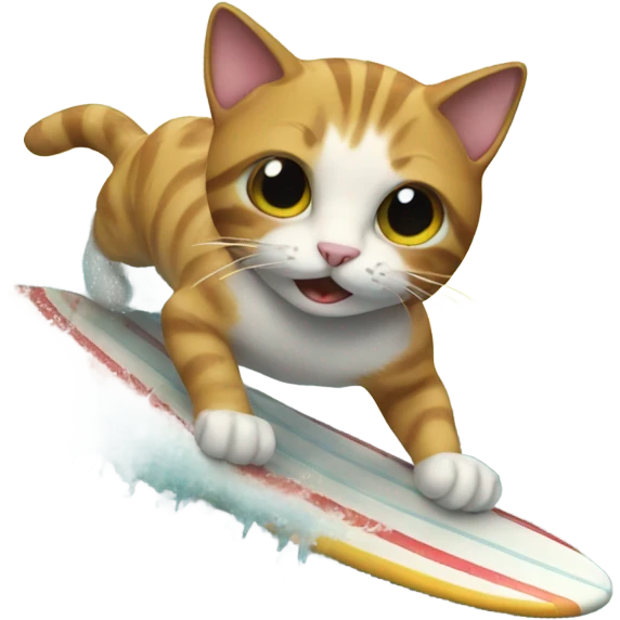 Cat surfing  emoji