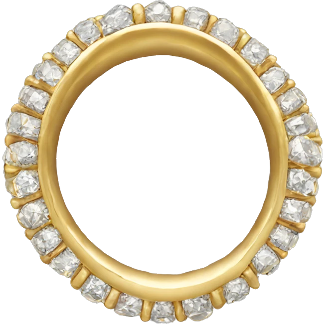 Gold ring with diamonds  emoji