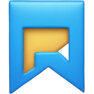 Blue letter V emoji