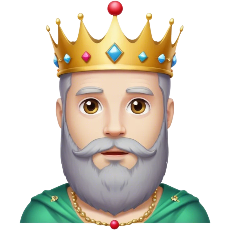 A man with beards and a crown and a ball like in Game of Thrones emoji
