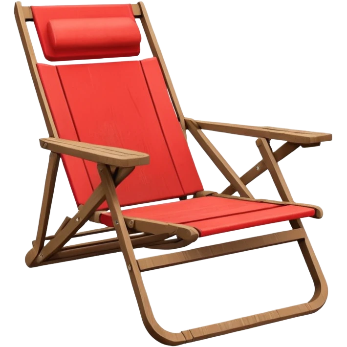 red beach chair emoji