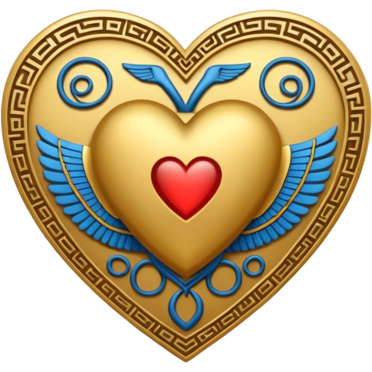 
heart and Egypt emoji
