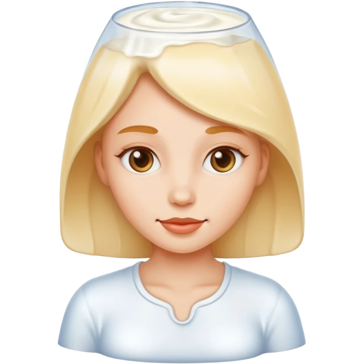 Milky lady made of cerial emoji