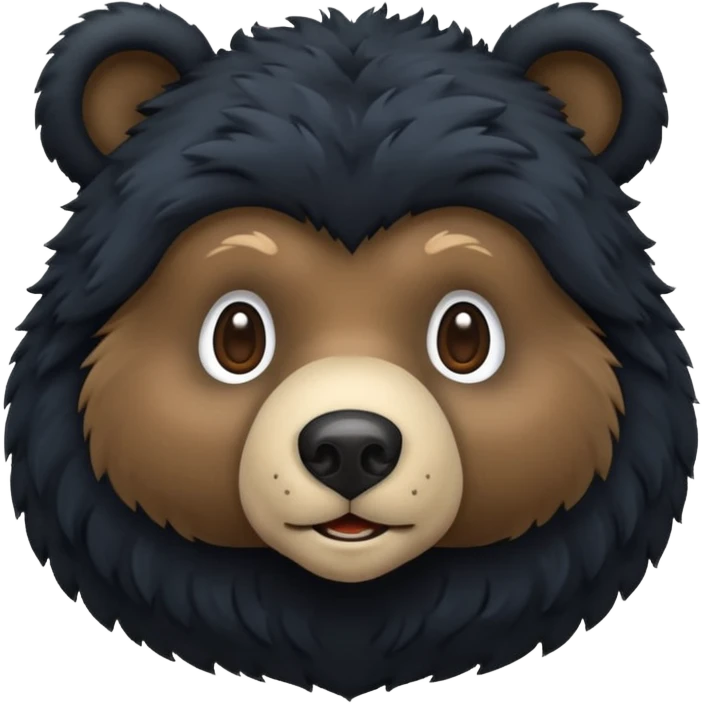 i wanna emoji head black bear for my bio emoji