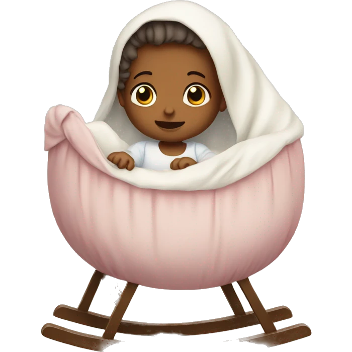 Newborn in a cradle emoji