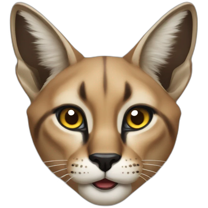 Caracal cat ios style emoji