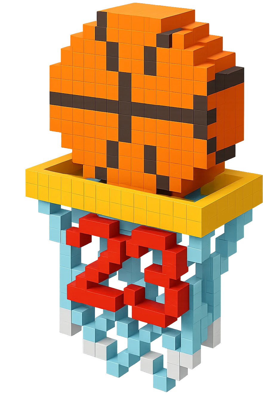 баскетбольный мяч с надписью "23" в сетке, no background emoji