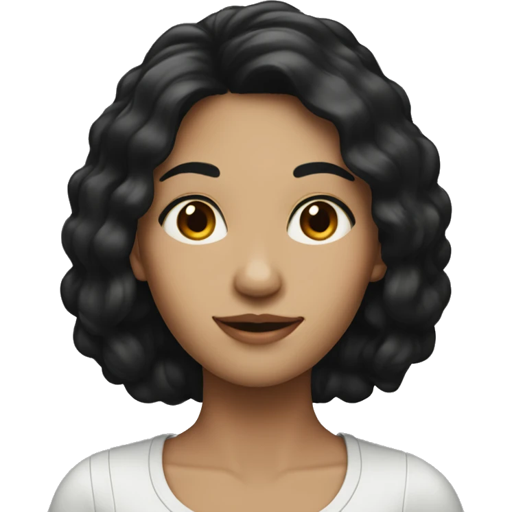 A fair skinned woman with black hair  emoji