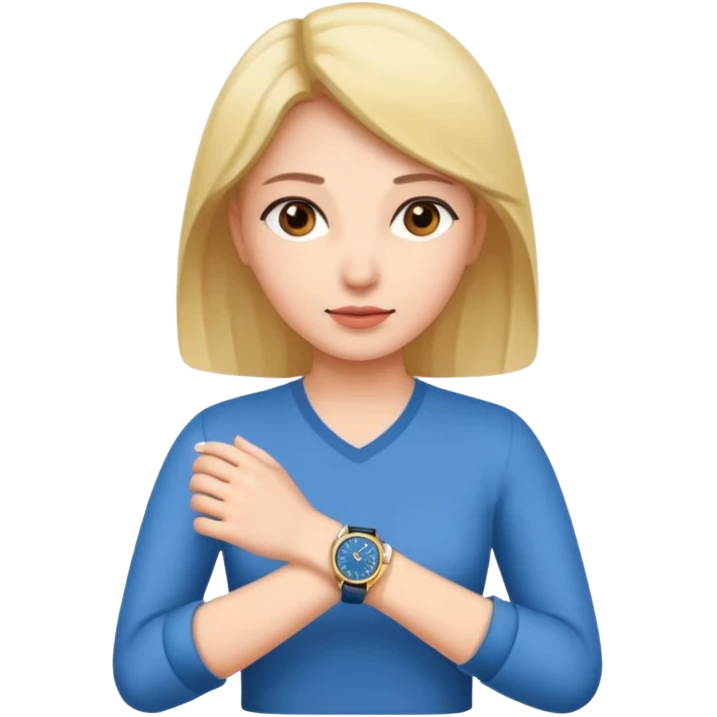 woman checking watch emoji
