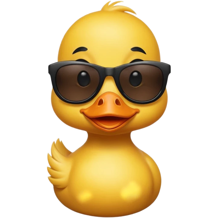 duck with black sun glasses emoji