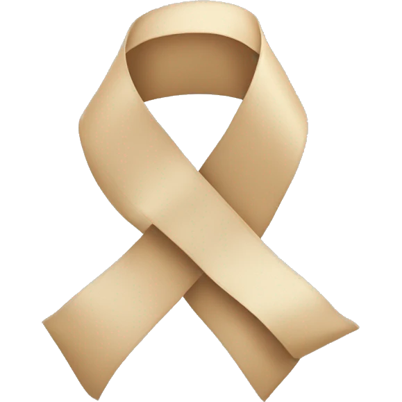 Beige ribbon emoji