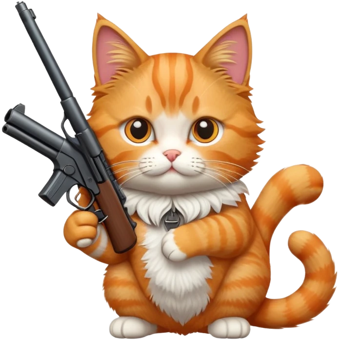 cat with a gun emoji