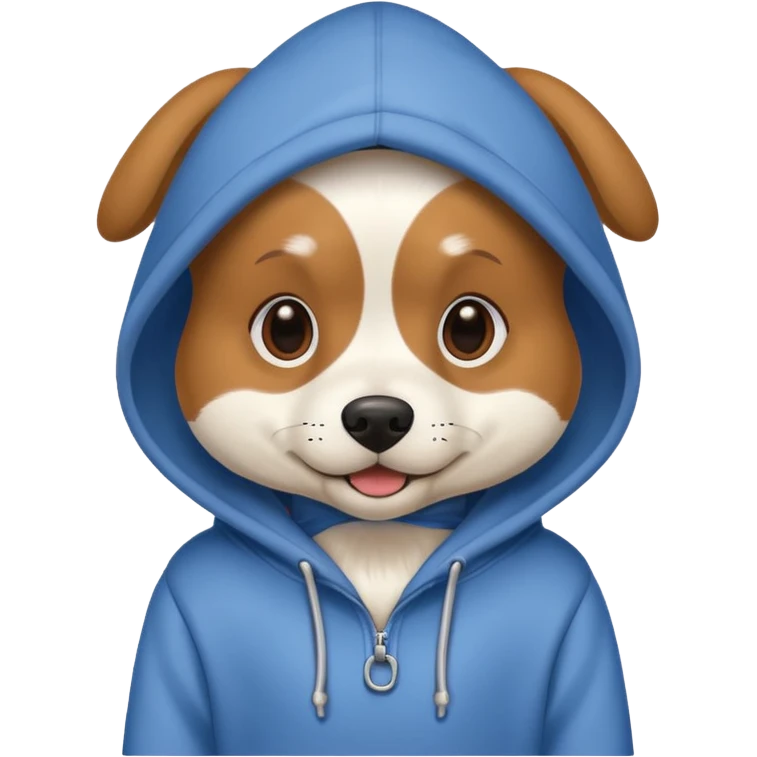 Dog wearing a hoodie  emoji