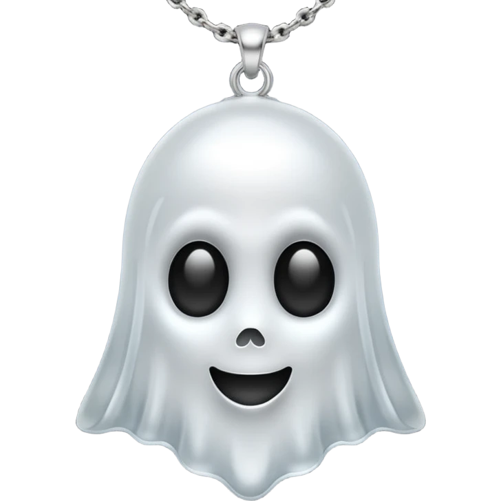 ghost shaped neckless emoji