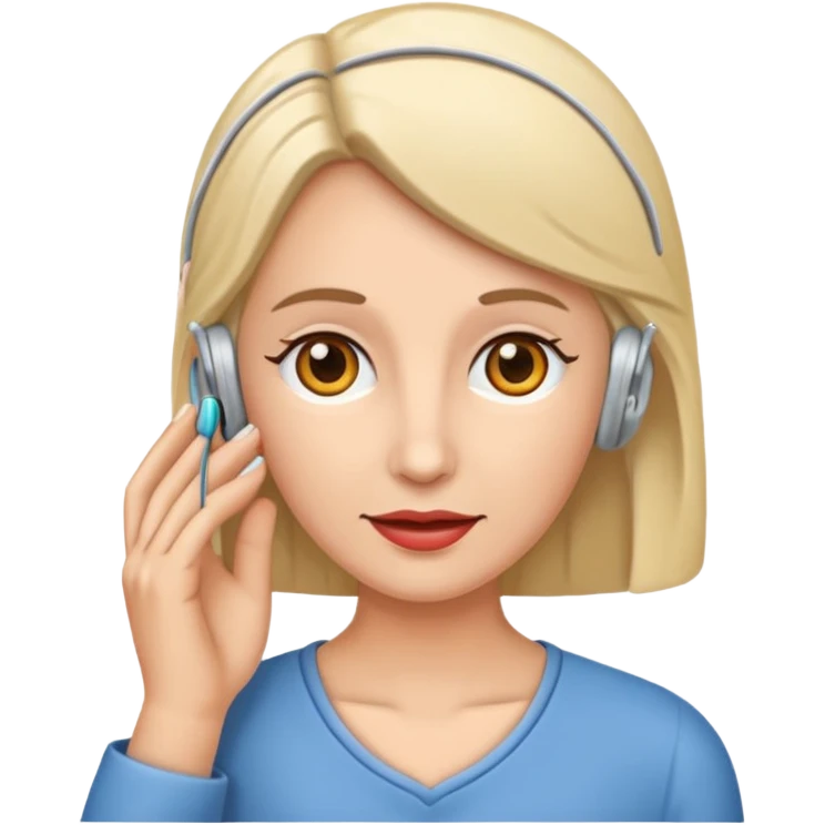 woman with hearing aid emoji