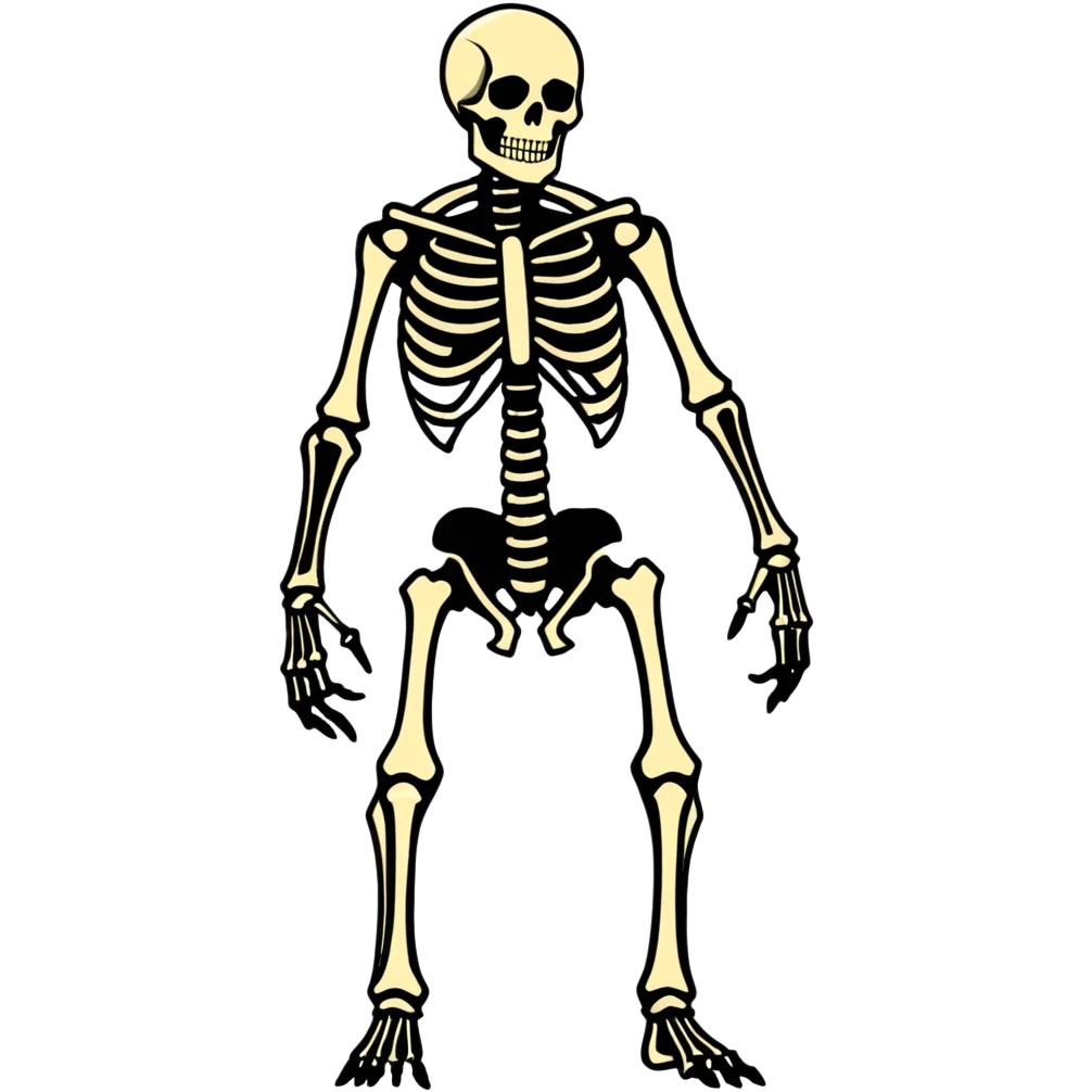 Eren Jeager's Founder Titan form, skeletal giant with exposed spine and ribs emoji