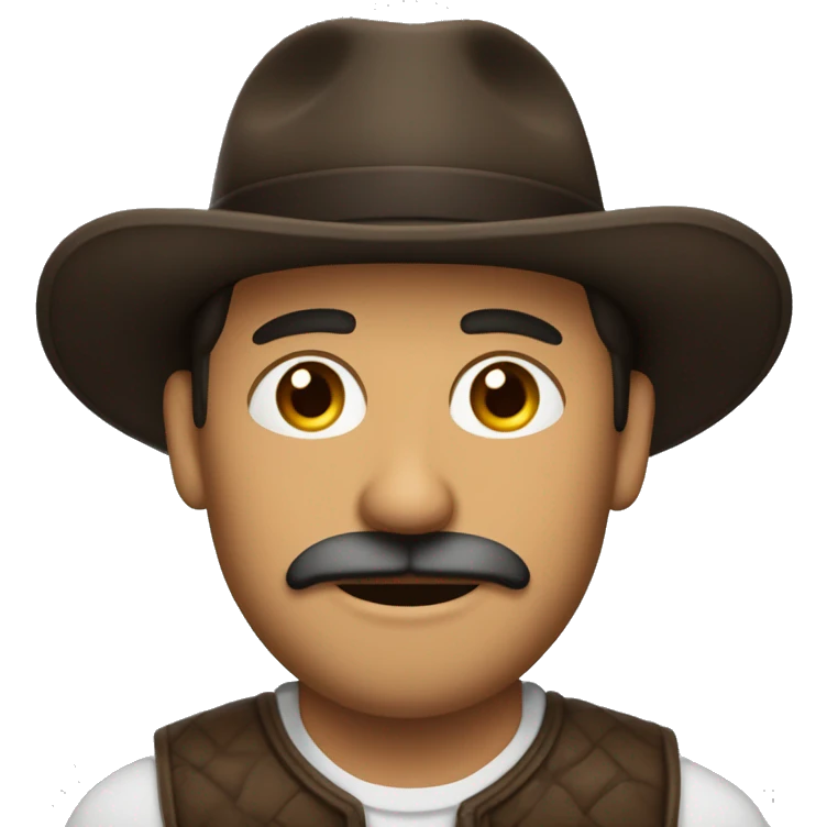 Hombre de piel morena sin bigote sin sombrero.  emoji