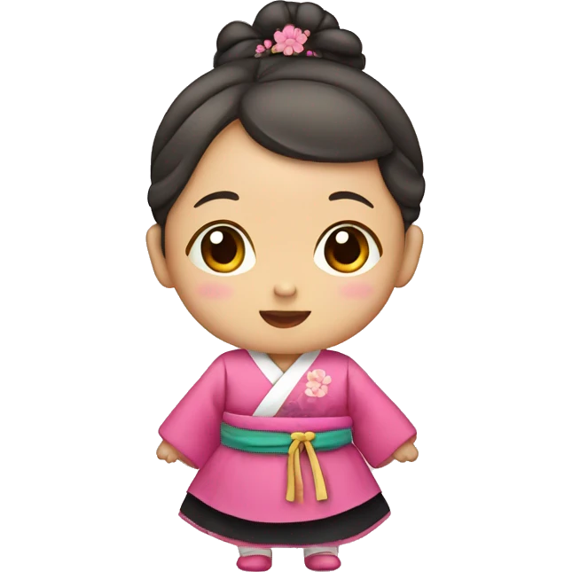 Baby girl wearing hanbok emoji