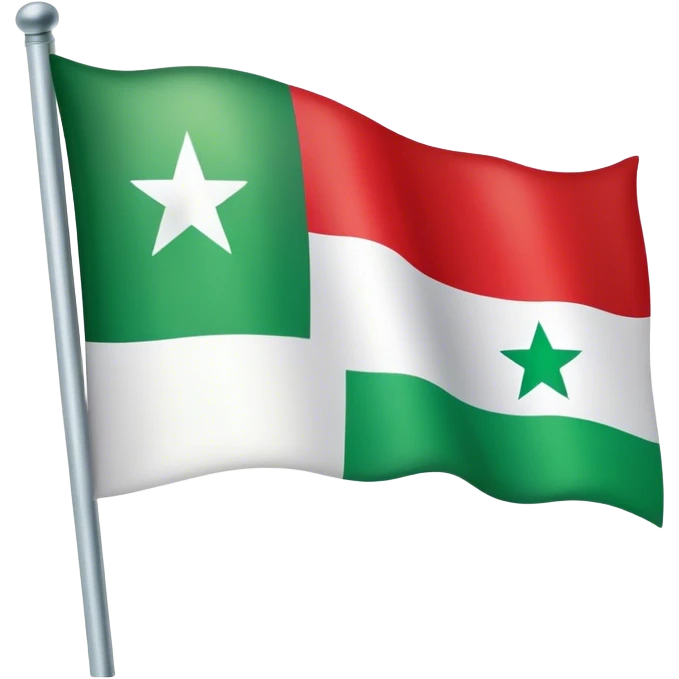 Old syrian flag  two green stars emoji
