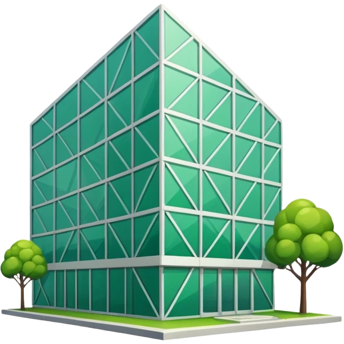 a green building emoji