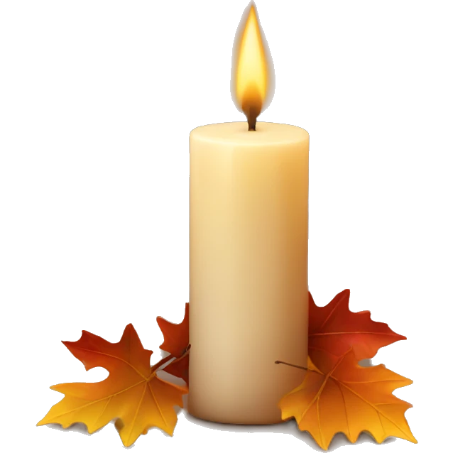 fall candle emoji