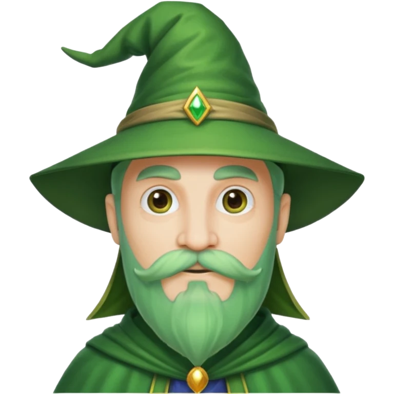 green wizard with mustache emoji