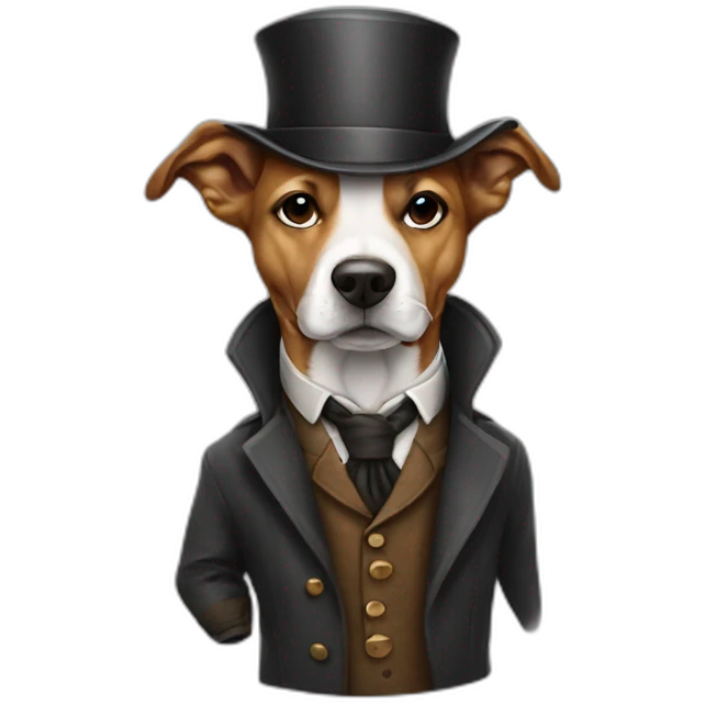 a dog dressed as sherlock holmes emoji