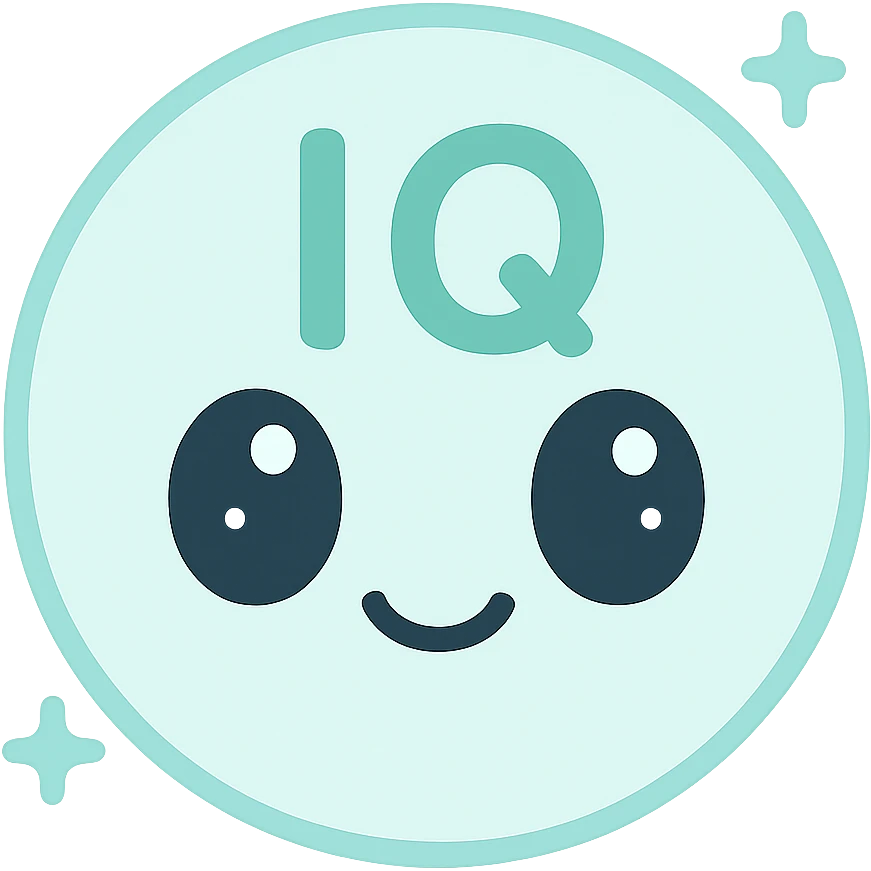 IQ emoji representing intelligence or smartness, simple and clear, no text emoji