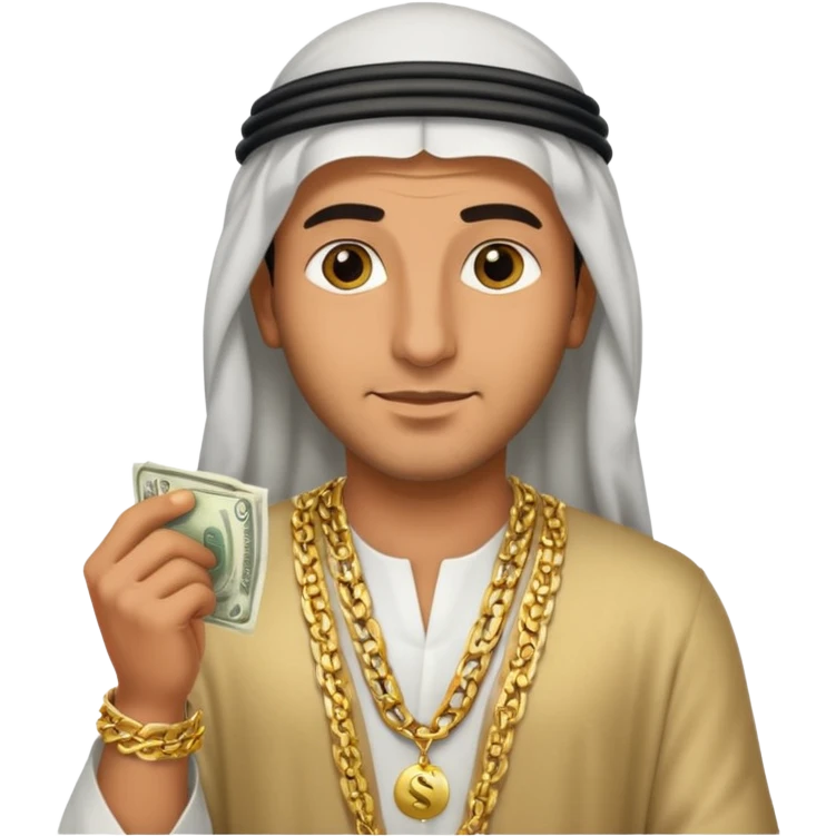 Árabe con dinero  emoji